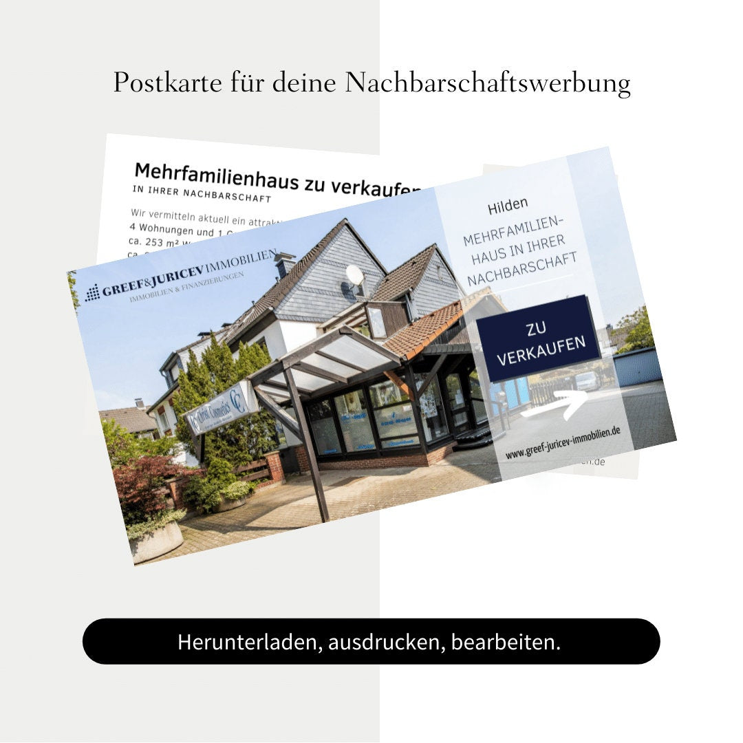 Postkarte Canva Template Immobilienmakler