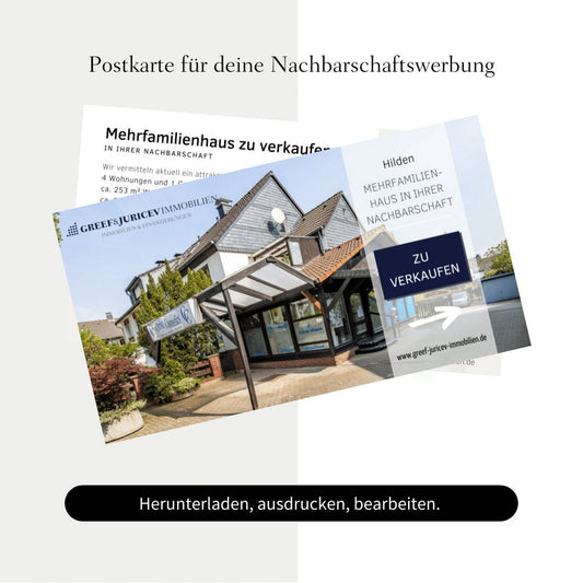 Postkarte Canva Template Immobilienmakler