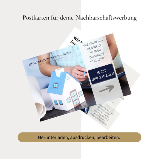 Postkarte Immobilienmakler Canva Template