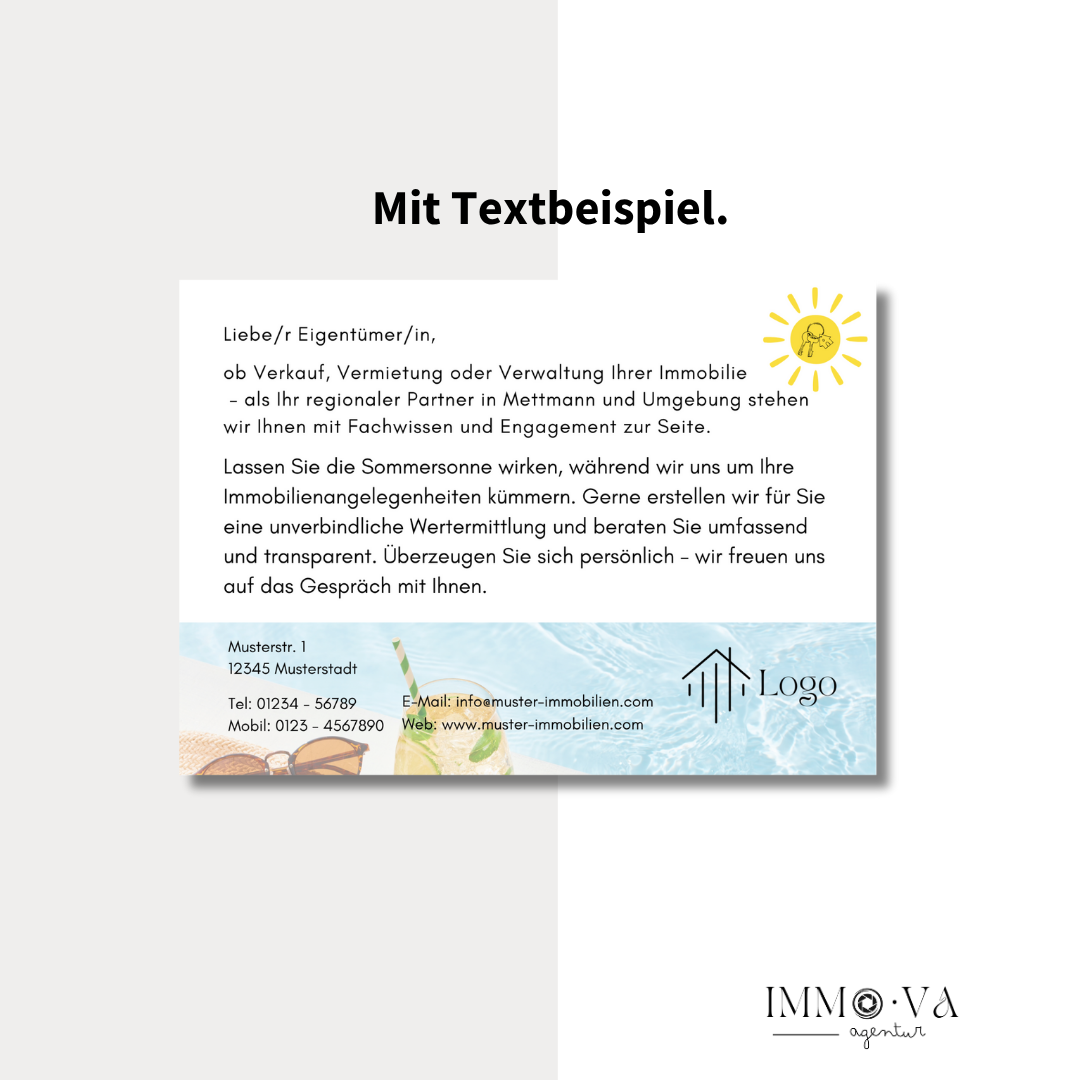 Postkarte für Makler