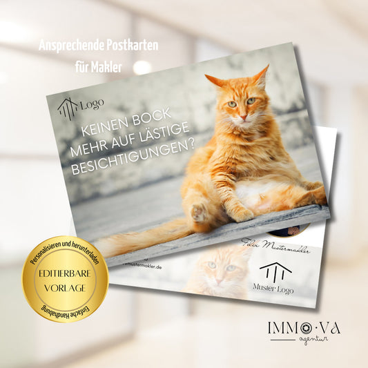 Postkarte Canva Template Immobilienmarketing