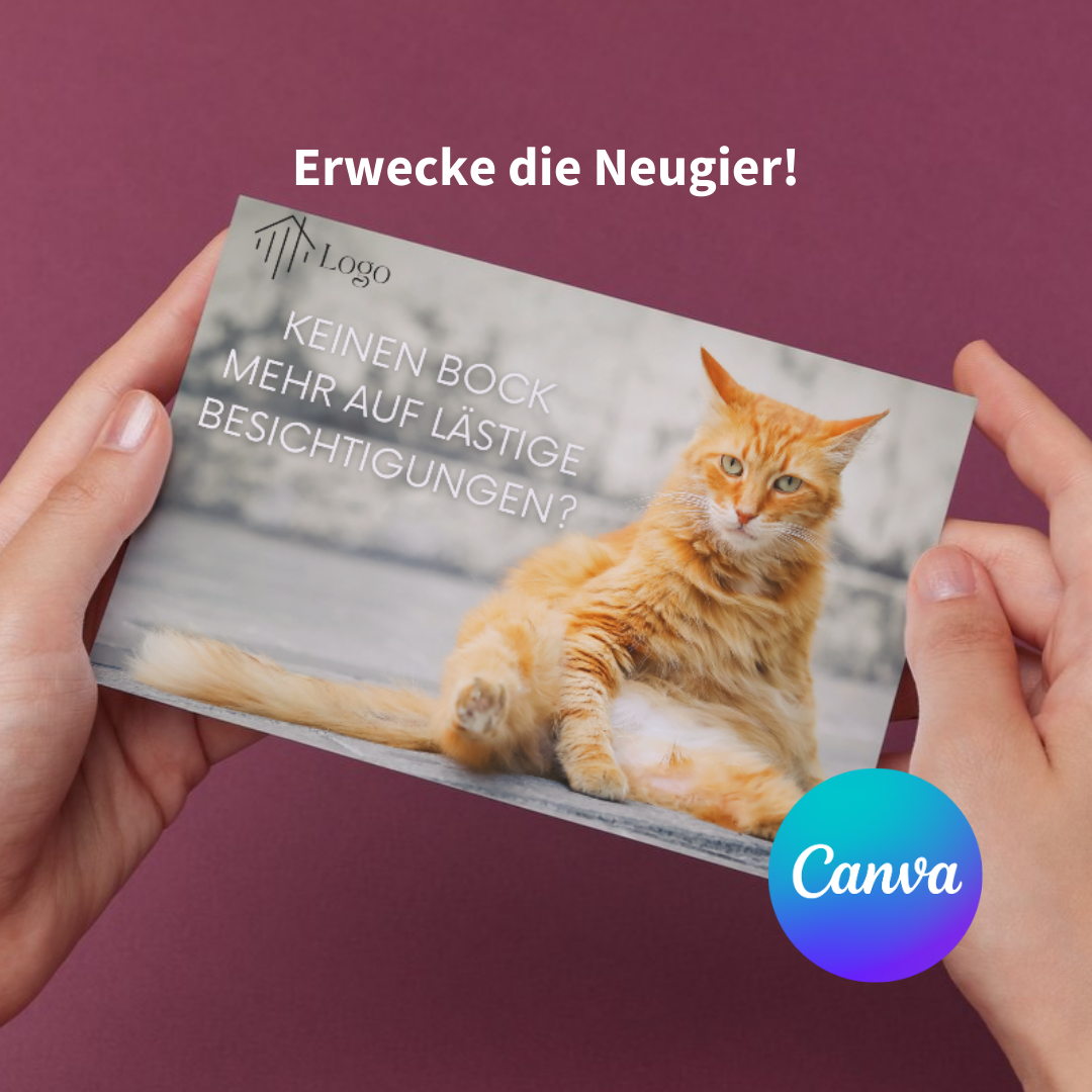 Postkarte Canva Template Immobilienmarketing