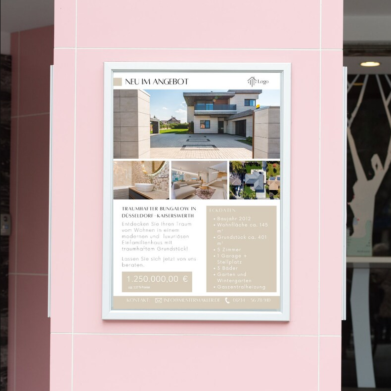 Paket: Exposé, Schaufensteraushang und Postkarte✶✶Digitales Produkt/Vorlagen-Link✶