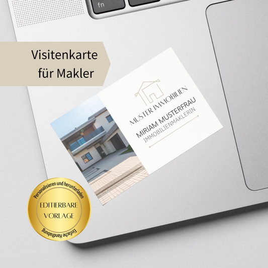 Visitenkarte Canva Template Immobilienmakler