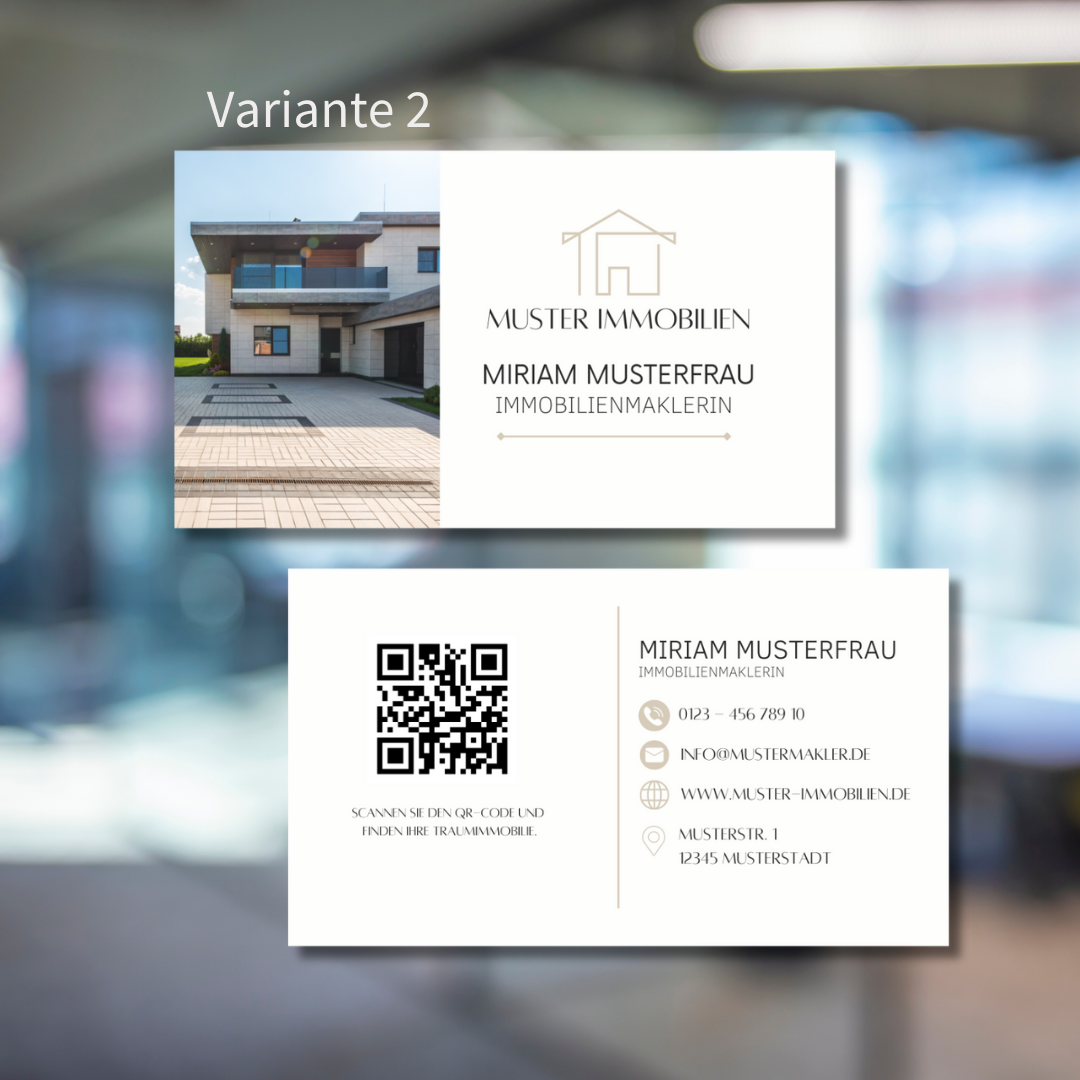 Visitenkarte Canva Template Immobilienmakler
