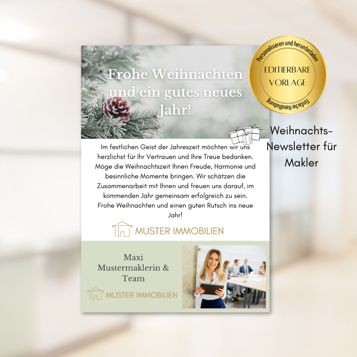 Weihnachts Newsletter für Makler - Email Template