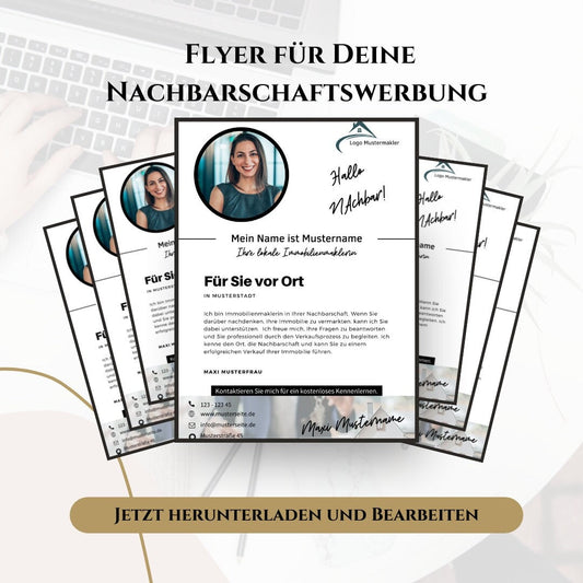 Flyer für Immobilienmakler✶✶Digitales Produkt/Vorlagen-Link✶