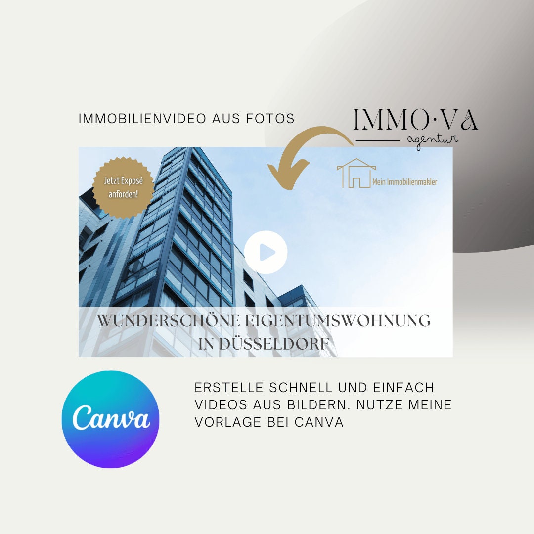 Videovorlage für Immobilienmakler - Immobilienmarketing - Video aus Fotos✶✶Digitales Produkt/Vorlagen-Link✶
