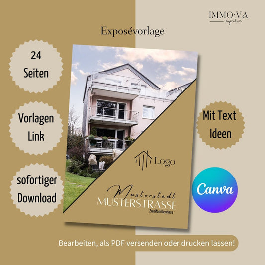 Exposévorlage für Immobilienmakler✶✶Digitales Produkt/Vorlagen-Link✶