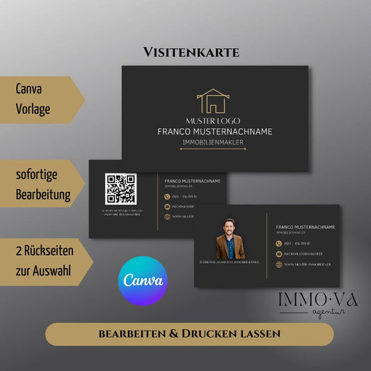 Visitenkarte für Immobilienmakler - Business Card✶✶Digitales Produkt/Vorlagen-Link✶