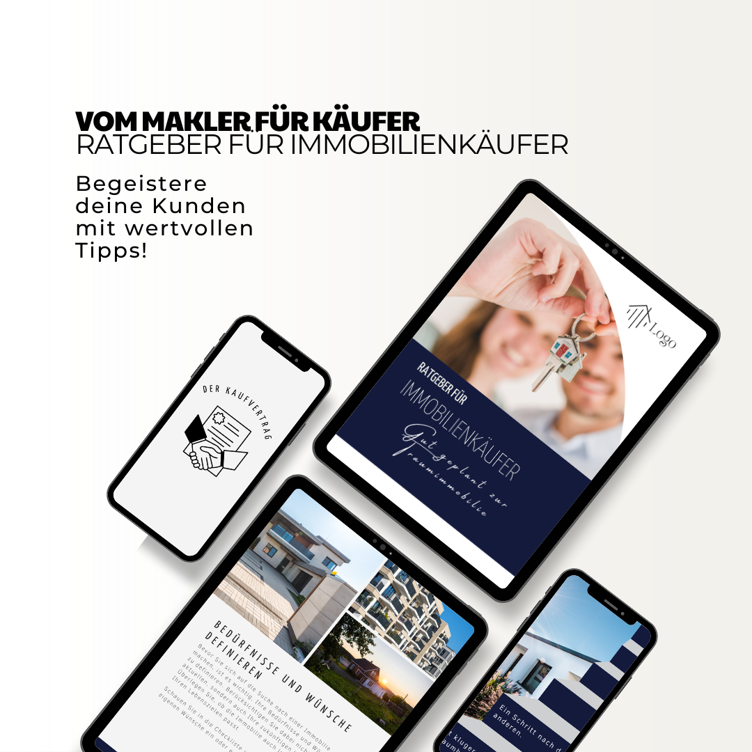 Maklerangebot für Immobilienverkäufer und -käufer - 2 Ratgeber für Verkäufer und Käufer - Verkäufer-Guide u. Käufer-Guide für deine Kunden✶✶Digitales Produkt/Vorlagen-Link✶