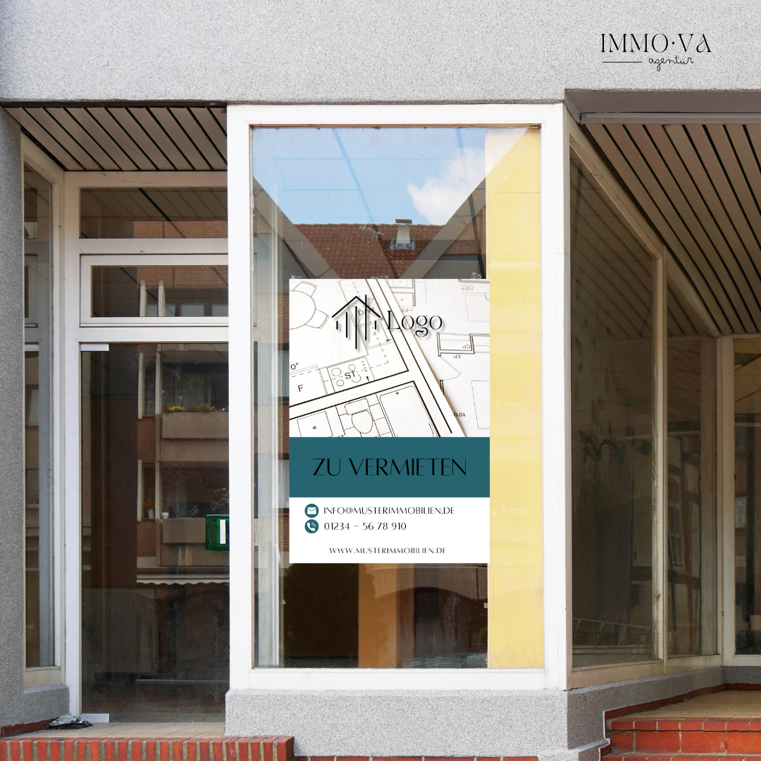 Größe A1 Plakat - Aushang "Zu Vermieten" für Immobilienmakler✶✶Digitales Produkt/Vorlagen-Link✶