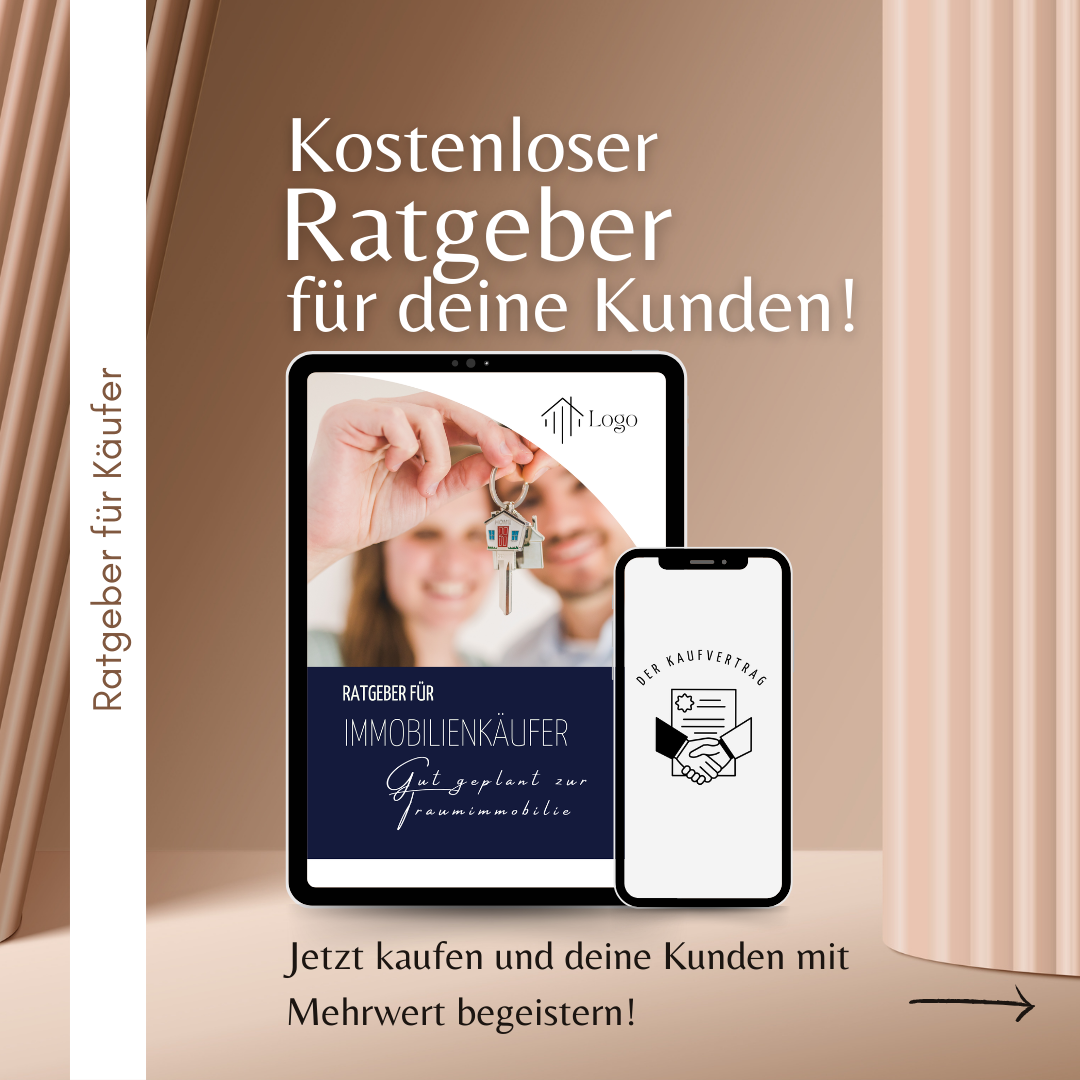 Maklerangebot für Immobilienverkäufer und -käufer - 2 Ratgeber für Verkäufer und Käufer - Verkäufer-Guide u. Käufer-Guide für deine Kunden✶✶Digitales Produkt/Vorlagen-Link✶