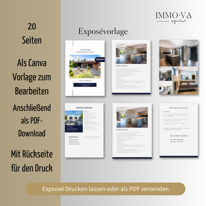 Exposévorlage für Privatverkäufer✶✶Digitales Produkt/Vorlagen-Link✶