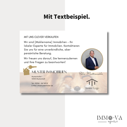 Ansprechende Postkarte für Immobilienmakler als Canva Template ✶Digitales Produkt/Vorlagen-Link ✶