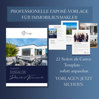 ✶ Premium Exposé-Vorlage für Immobilienmakler ✶ Digitales Produkt/Vorlagen-Link✶