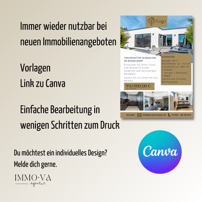 Aushang Schaufenster Immobilien