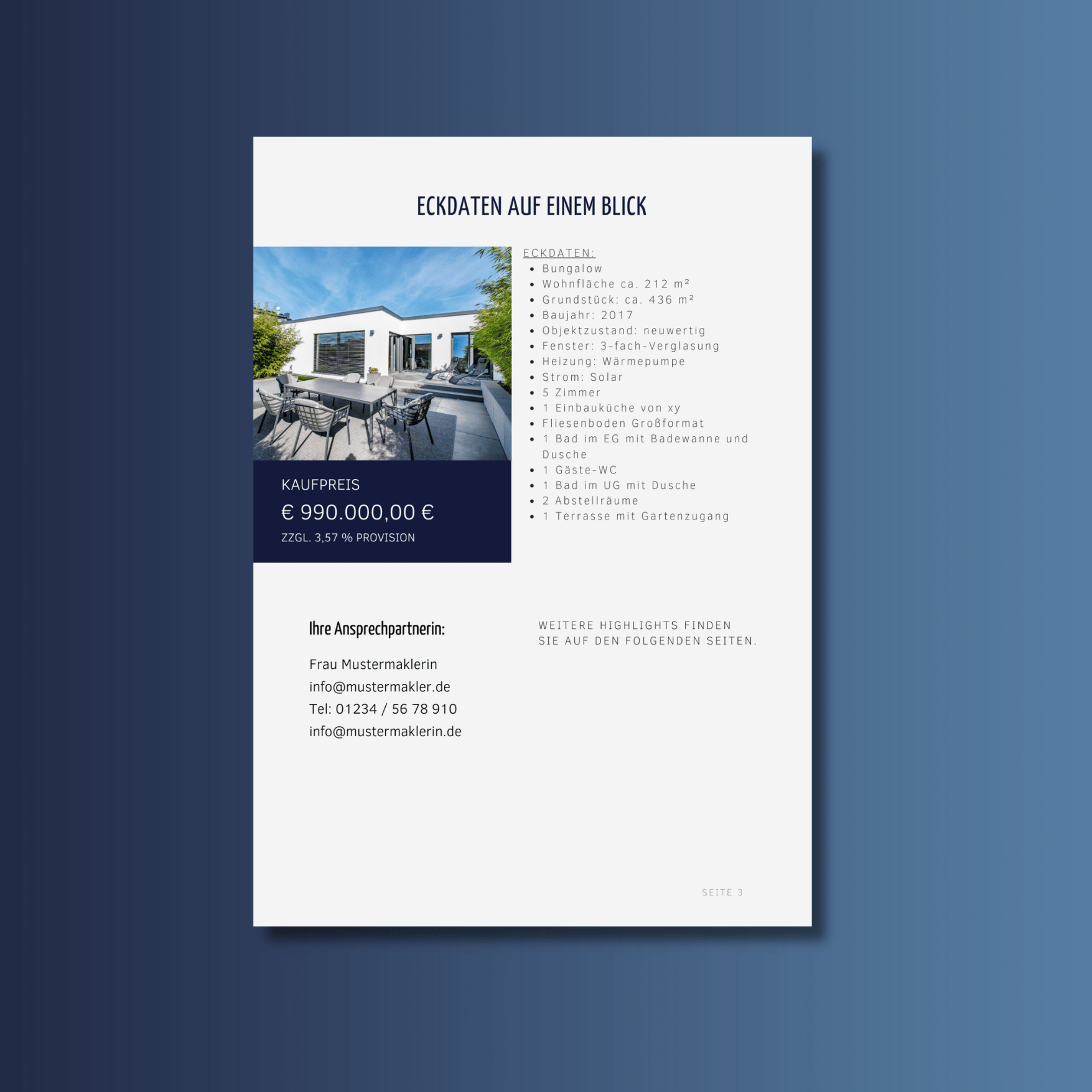 Immobilien Exposé Beispiel