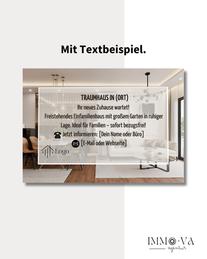 Immobilienmarketing Postkarte