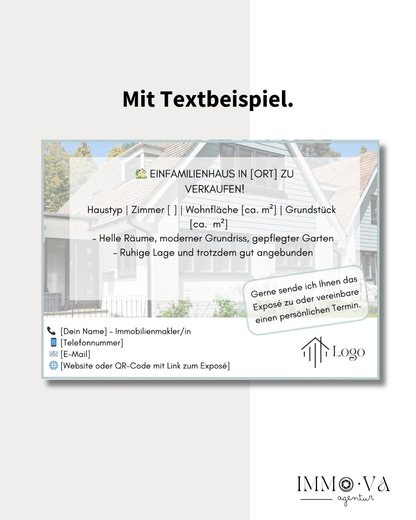 Immobilienmarketing Postkarte fuer Makler