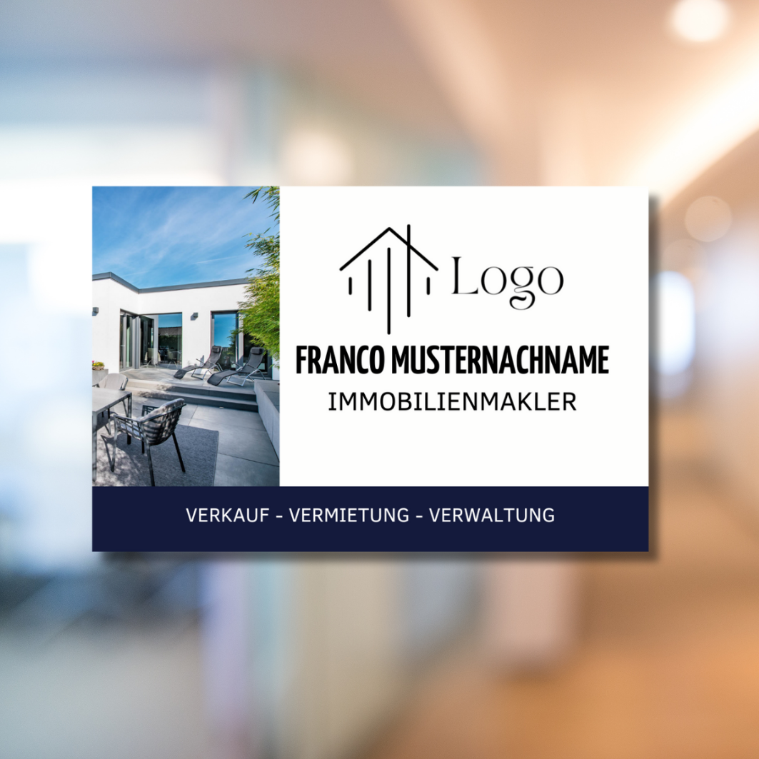 ✶Visitenkarte für Immobilienmakler als Canvatemplate✶