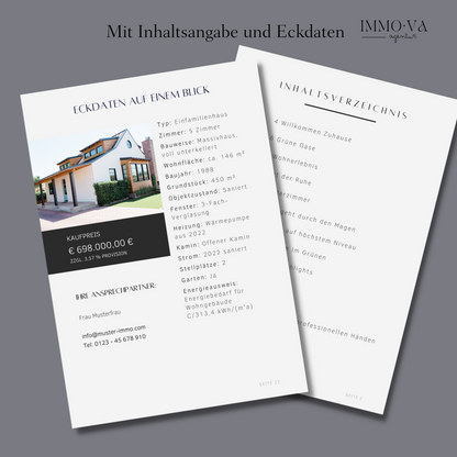 Exposévorlage für Immobilienmakler✶✶Digitales Produkt/Vorlagen-Link✶