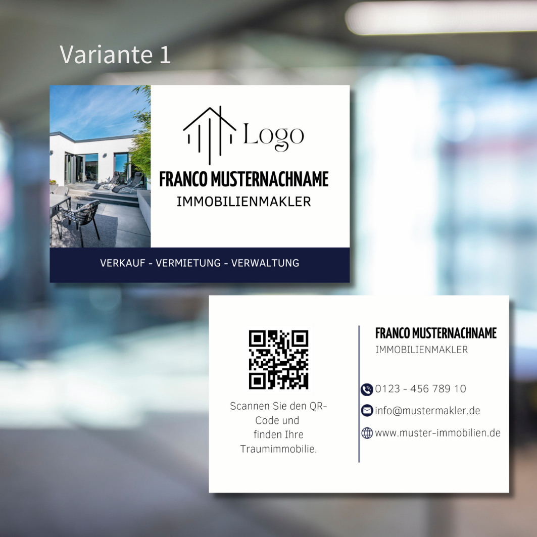 ✶Visitenkarte für Immobilienmakler als Canvatemplate✶