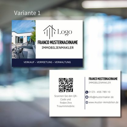 ✶Visitenkarte für Immobilienmakler als Canvatemplate✶