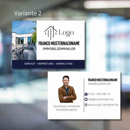 ✶Visitenkarte für Immobilienmakler als Canvatemplate✶