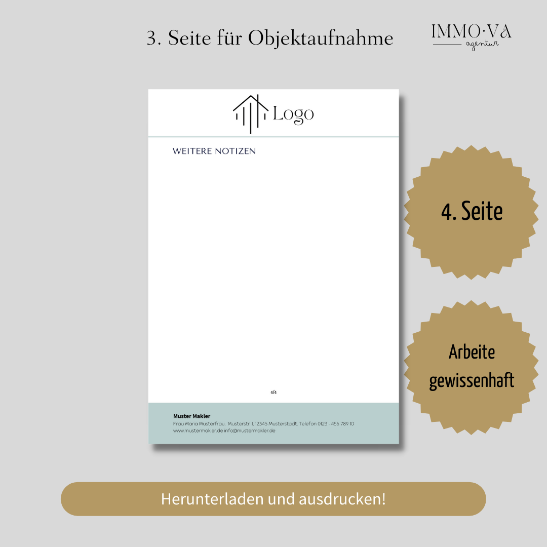 Checkliste Verkauf Einfamilienhaus, Checkliste für Immobilienmakler ✶Digitales Produkt/Vorlagen-Link ✶