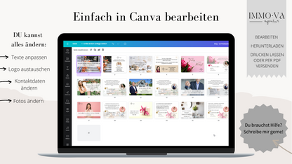 Postkarten für Makler - 12 Designs, anpassbar! Canva Vorlage für dein DIY Marketing✶✶Digitales Produkt/Vorlagen-Link✶