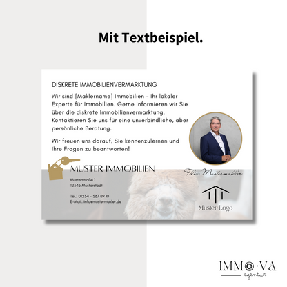 Postkarte Canva Template Immobilienmarketing