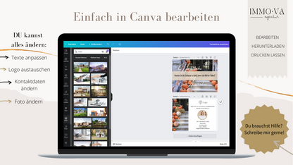 Postkarte Canva Template Immobilienmakler