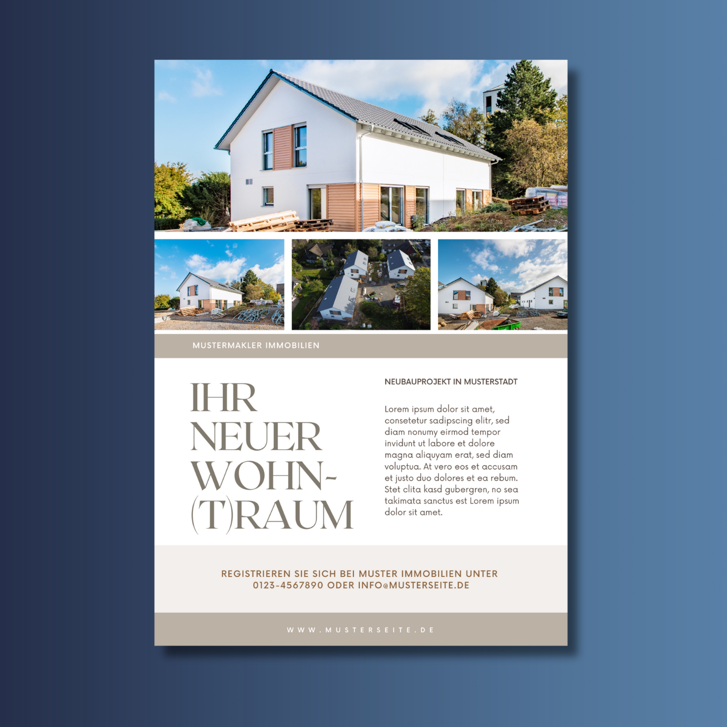 Printmaterialien für Immobilienmakler