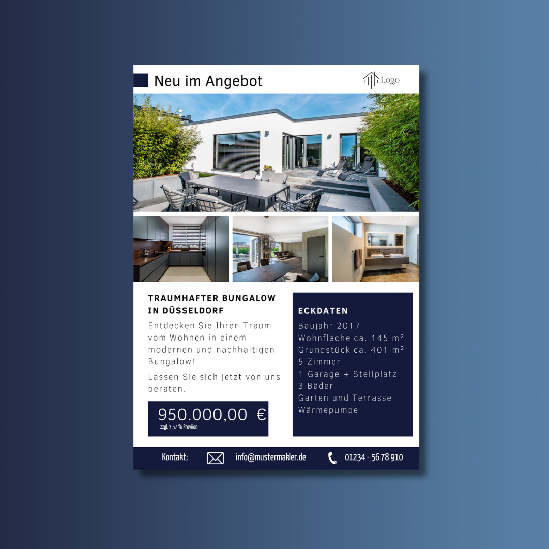 Printmaterialien für Immobilienmakler