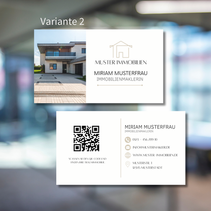 Visitenkarte Canva Template Immobilienmakler