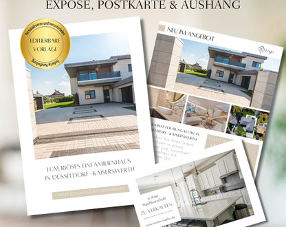 Paket: Exposé, Schaufensteraushang und Postkarte✶✶Digitales Produkt/Vorlagen-Link✶