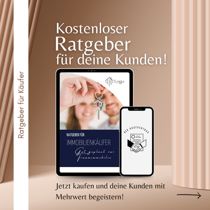 Maklerangebot für Immobilienverkäufer und -käufer - 2 Ratgeber für Verkäufer und Käufer - Verkäufer-Guide u. Käufer-Guide für deine Kunden✶✶Digitales Produkt/Vorlagen-Link✶